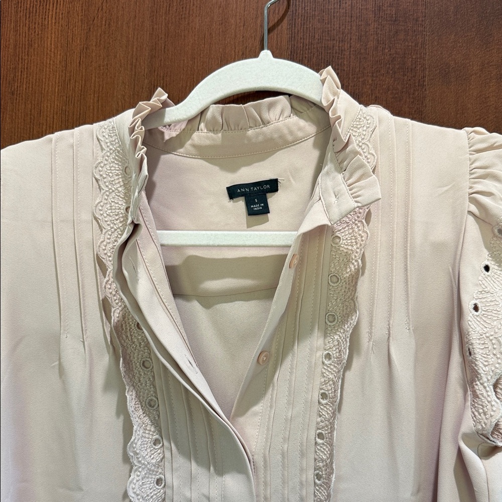 Dusty Rose Ann Taylor Blouse - Picture 3 of 5